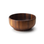 Saladier en bois fonc� d'acacia