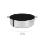 Sauteuse acier inox antiadh�rente cristel mutine amovible exceliss