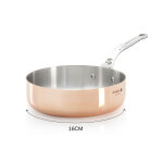 Sauteuse cuivre inox de buyer prima matera compatible induction