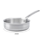 Sauteuse droite inox 18 / 10 de buyer alchimy multicouches 3 plis Sauteuse droite inox 18 / 10 de buyer alchimy multicouches 3 plis