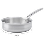 Sauteuse droite inox 18 / 10 de buyer alchimy multicouches 3 plis