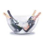 Seau  champagne pulltex transparent pour 4 bouteilles