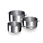 S�rie de 3 casseroles inox poign�e amovible beka evolution