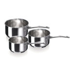 Srie de 3 casseroles inox poigne fixe beka chef