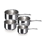 Srie de 4 casseroles inox poigne fixe beka chef