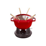 Service à fondue fonte staub 6 personnes Service à fondue fonte staub 6 personnes