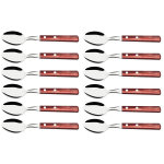 Set de 12 cuill�res de table rouge tramontina