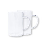 Set de 2 mugs cristel 450ml en verre Set de 2 mugs cristel 450ml en verre