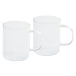 Set de 2 mugs cristel 450ml en verre