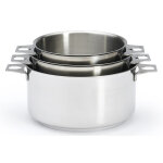 Set 3 casseroles inox milady twisty de buyer