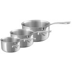 Set de 3 casseroles inox avec poigne fixe mauviel m'urban4