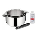 Set 3 casseroles + poigne amovible + dtergent lagostina salvaspazio
