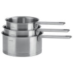 Set 3 casseroles strate fixe inox 18 / 10 cristel