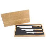 Set de 3 couteaux de cuisine laguiole en aubrac en olivier