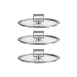 Set 3 couvercles strate fixe bouton rabattable cristel