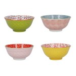 Set 4 bols bright en céramique 15cm kitchencraft Set 4 bols bright en céramique 15cm kitchencraft