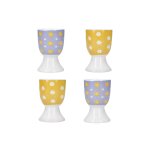 Set 4 coquetiers porcelaine motifs floraux kitchencraft soleada