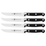 Set 4 couteaux forgs zwilling 12cm manches noirs 3 rivets