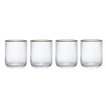 Set de 4 verres en cristal orn� d'un motif c�tel� mikasa sorrento