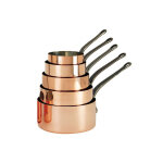 Set 5 casseroles de buyer inocuivre en cuivre inox et fonte