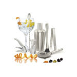 Set cocktails 7 pices pulltex en acier inox