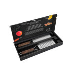 Set microplane master avec 1 r�pe zesteur et 1 r�pe tr�s gros grains manches en noyer