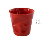 Tasse pour le caf revol espresso gobelet froiss 8cl en porcelaine piment