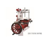 Trancheuse manuelle � volant en inox et en fonte couleur rouge volano - 2 tailles