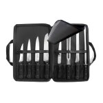Trousse boucher avec 8 couteaux et accessoires de cuisine sabatier trompette mod�le universal