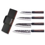 Trousse cuisine 4 couteaux style japonais 3 claveles osaka - exclusivit