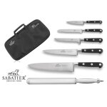 Trousse de cuisinier 5 couteaux + 1 fusil sabatier id�al - total exclusivit�