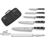 Trousse de cuisinier 5 couteaux + 1 fusil sabatier idéal - total exclusivité Trousse de cuisinier 5 couteaux + 1 fusil sabatier idéal - total exclusivité