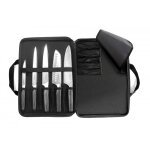 Trousse cuisinier avec 5 couteaux de cuisine sabatier trompette mod�le asean