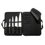 Trousse cuisinier avec 5 couteaux de cuisine sabatier trompette modle origin