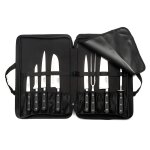 Trousse cuisinier avec 8 couteaux de cuisine sabatier trompette mod�le origin