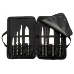 Trousse cuisinier avec 8 couteaux de cuisine sabatier trompette modle origin