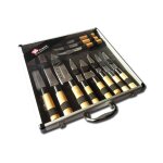 Valise de 11 couteaux type japonais pradel excellence