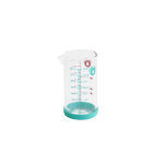 Verre doseur en verre borosilicate pebbly base en silicone