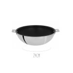Wok anti - adh�rent inox cristel casteline amovible exceliss