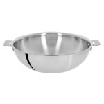 Wok cuisson amovible gamme casteline cristel en inox 3 couches