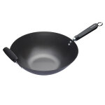 Wok kitchen craft en acier carbone 36cm