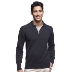 Polo cachemire 4 fils bicolore sacha