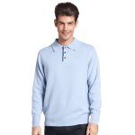 Polo cachemire 4 fils bicolore sacha