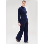 Pull cachemire col chemine taille large polka