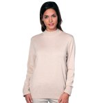 Pull cachemire col cheminée taille large polka Pull cachemire col cheminée taille large polka