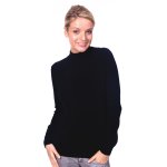 Pull cachemire col chemine taille large polka