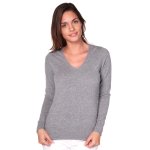 Pull cachemire col v 2 fils romy