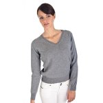 Pull cachemire col v 2 fils taille large sapporo