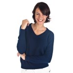 Pull cachemire col v 4 fils taille large stockholm