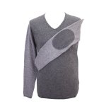 Pull cachemire col v bicolore aaron
